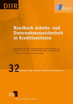 Buchcover Handbuch Arbeits- und Unternehmenssicherheit in Kreditinstituten  | EAN 9783503138630 | ISBN 3-503-13863-3 | ISBN 978-3-503-13863-0