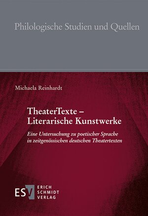 Buchcover TheaterTexte – Literarische Kunstwerke | Michaela Reinhardt | EAN 9783503155033 | ISBN 3-503-15503-1 | ISBN 978-3-503-15503-3