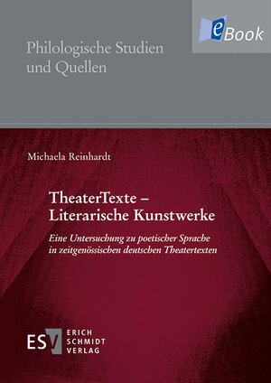Buchcover TheaterTexte – Literarische Kunstwerke | Michaela Reinhardt | EAN 9783503155040 | ISBN 3-503-15504-X | ISBN 978-3-503-15504-0