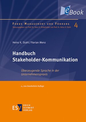 Buchcover Handbuch Stakeholder-Kommunikation | Heinz K. Stahl | EAN 9783503156085 | ISBN 3-503-15608-9 | ISBN 978-3-503-15608-5
