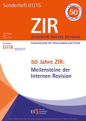 Buchcover 50 Jahre ZIR: Meilensteine der Internen Revision  | EAN 9783503163427 | ISBN 3-503-16342-5 | ISBN 978-3-503-16342-7