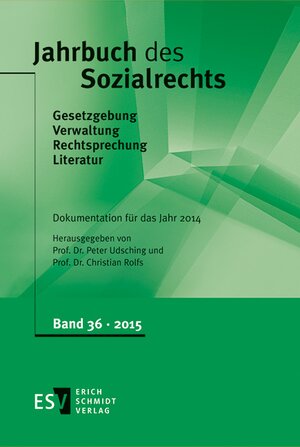 Buchcover Jahrbuch des Sozialrechts / Jahrbuch des Sozialrechts Dokumentation für das Jahr 2014  | EAN 9783503163687 | ISBN 3-503-16368-9 | ISBN 978-3-503-16368-7