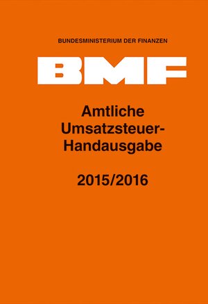 Buchcover Amtliche Umsatzsteuer-Handausgabe 2015/2016 | EAN 9783503165391 | ISBN 3-503-16539-8 | ISBN 978-3-503-16539-1