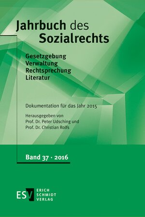 Buchcover Jahrbuch des Sozialrechts / Jahrbuch des Sozialrechts Dokumentation für das Jahr 2015  | EAN 9783503171385 | ISBN 3-503-17138-X | ISBN 978-3-503-17138-5