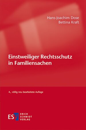Buchcover Einstweiliger Rechtsschutz in Familiensachen | Hans-Joachim Dose | EAN 9783503177844 | ISBN 3-503-17784-1 | ISBN 978-3-503-17784-4