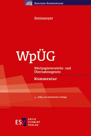 Buchcover WpÜG | Roland Steinmeyer | EAN 9783503181957 | ISBN 3-503-18195-4 | ISBN 978-3-503-18195-7