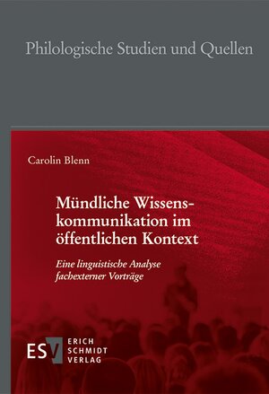 Buchcover Mündliche Wissenskommunikation im öffentlichen Kontext | Carolin Blenn | EAN 9783503191321 | ISBN 3-503-19132-1 | ISBN 978-3-503-19132-1