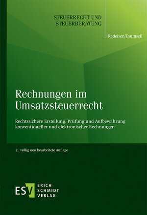 Buchcover Rechnungen im Umsatzsteuerrecht | Rolf-Rüdiger Radeisen | EAN 9783503199464 | ISBN 3-503-19946-2 | ISBN 978-3-503-19946-4