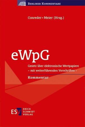 Buchcover eWpG  | EAN 9783503200931 | ISBN 3-503-20093-2 | ISBN 978-3-503-20093-1