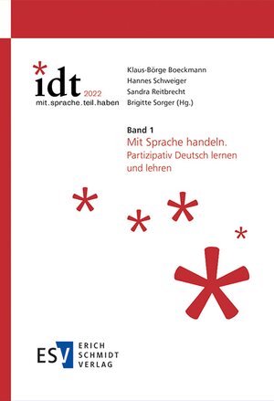 Buchcover IDT 2022: *mit.sprache.teil.haben Band 1: Mit Sprache handeln  | EAN 9783503211012 | ISBN 3-503-21101-2 | ISBN 978-3-503-21101-2