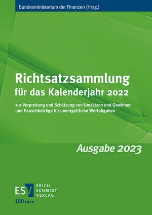 Buchcover Richtsatzsammlung für das Kalenderjahr 2022  | EAN 9783503237937 | ISBN 3-503-23793-3 | ISBN 978-3-503-23793-7