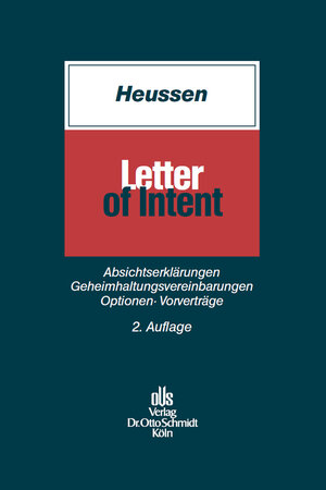 Buchcover Letter of Intent | Benno Heussen | EAN 9783504659097 | ISBN 3-504-65909-2 | ISBN 978-3-504-65909-7