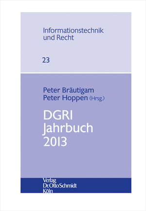 Buchcover DGRI Jahrbuch 2013  | EAN 9783504670221 | ISBN 3-504-67022-3 | ISBN 978-3-504-67022-1