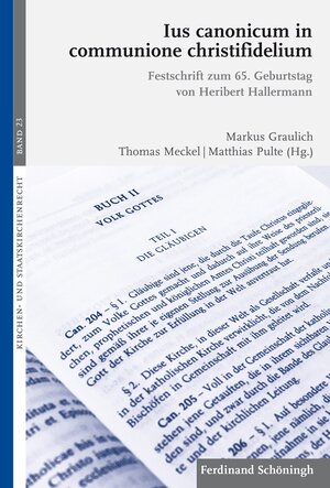 Buchcover Ius canonicum in communione christifidelium  | EAN 9783506785657 | ISBN 3-506-78565-6 | ISBN 978-3-506-78565-7
