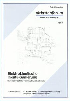Buchcover Elektrokinetische In-situ-Sanierung  | EAN 9783510390076 | ISBN 3-510-39007-5 | ISBN 978-3-510-39007-6