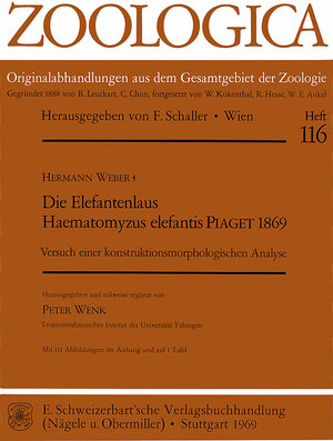 Buchcover Die Elefantenlaus - Haematomyzus elefantis Piaget 1869 | Hermann Weber | EAN 9783510550005 | ISBN 3-510-55000-5 | ISBN 978-3-510-55000-5