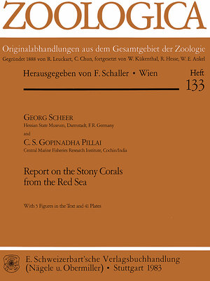 Buchcover Report on the Stony Corals from the Red Sea | Georg Scheer | EAN 9783510550197 | ISBN 3-510-55019-6 | ISBN 978-3-510-55019-7