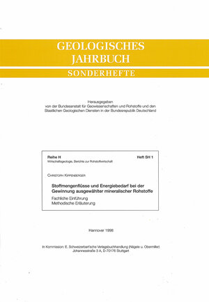 Buchcover Stoffmengenflüsse und Energiebedarf bei der Gewinnung ausgewählter mineralischer Rohstoffe | Christoph Kippenberger | EAN 9783510958238 | ISBN 3-510-95823-3 | ISBN 978-3-510-95823-8