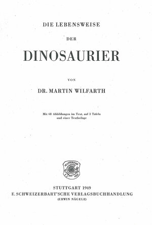 Buchcover Die Lebensweise der Dinosaurier | Martin Wilfarth | EAN 9783510990924 | ISBN 3-510-99092-7 | ISBN 978-3-510-99092-4