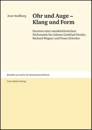 Buchcover Ohr und Auge – Klang und Form | Arne Stollberg | EAN 9783515088688 | ISBN 3-515-08868-7 | ISBN 978-3-515-08868-8