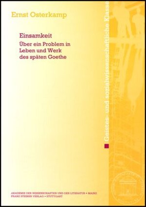 Buchcover Einsamkeit | Ernst Osterkamp | EAN 9783515091985 | ISBN 3-515-09198-X | ISBN 978-3-515-09198-5