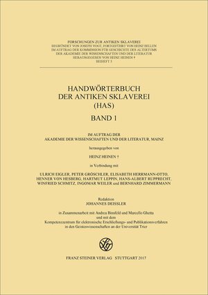 Buchcover Handwörterbuch der antiken Sklaverei (HAS), Buchausgabe  | EAN 9783515101615 | ISBN 3-515-10161-6 | ISBN 978-3-515-10161-5