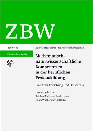Buchcover Mathematisch-naturwissenschaftliche Kompetenzen in der beruflichen Erstausbildung  | EAN 9783515103992 | ISBN 3-515-10399-6 | ISBN 978-3-515-10399-2