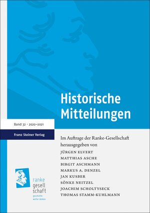 Buchcover Historische Mitteilungen 32 (2020–2021)  | EAN 9783515132954 | ISBN 3-515-13295-3 | ISBN 978-3-515-13295-4