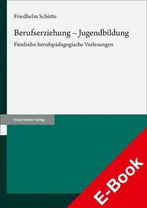 Buchcover Berufserziehung – Jugendbildung  | EAN 9783515133302 | ISBN 3-515-13330-5 | ISBN 978-3-515-13330-2