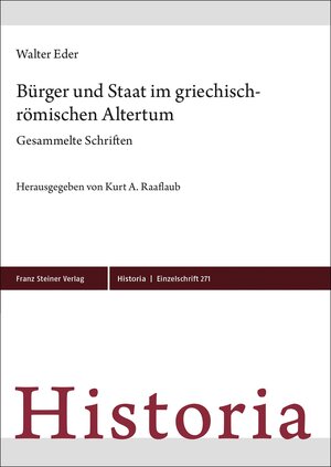 Buchcover Bürger und Staat im griechisch-römischen Altertum | Walter Eder | EAN 9783515133739 | ISBN 3-515-13373-9 | ISBN 978-3-515-13373-9