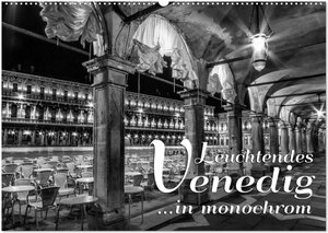 Buchcover Leuchtendes Venedig …in monochrom (Wandkalender 2026 DIN A2 quer), CALVENDO Monatskalender | Melanie Viola | EAN 9783516098778 | ISBN 3-516-09877-5 | ISBN 978-3-516-09877-8