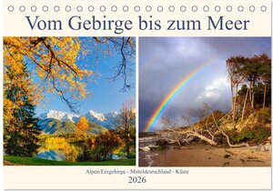 Buchcover Vom Gebirge bis zum Meer, Alpen/Erzgebirge - Mitteldeutschland - Küste (Tischkalender 2026 DIN A5 quer), CALVENDO Monatskalender | Daniela Beyer (Moqui) | EAN 9783516192339 | ISBN 3-516-19233-X | ISBN 978-3-516-19233-9