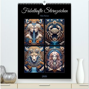 Buchcover Fabelhafte Sternzeichen (hochwertiger Premium Wandkalender 2026 DIN A2 hoch), Kunstdruck in Hochglanz | Mila Pairan | EAN 9783516242522 | ISBN 3-516-24252-3 | ISBN 978-3-516-24252-2