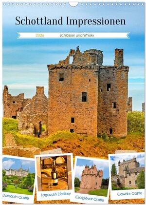 Buchcover Schottland Impressionen - Schlösser und Whisky (Wandkalender 2026 DIN A3 hoch), CALVENDO Monatskalender | Nina Schwarze | EAN 9783516343137 | ISBN 3-516-34313-3 | ISBN 978-3-516-34313-7