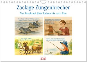 Buchcover Zackige Zungenbrecher (Wandkalender 2026 DIN A4 quer), CALVENDO Monatskalender | Steffani Lehmann | EAN 9783516538748 | ISBN 3-516-53874-0 | ISBN 978-3-516-53874-8
