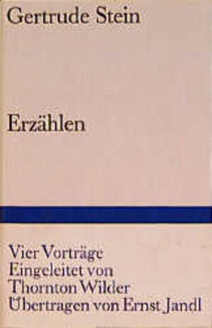 Buchcover Erzählen | Gertrude Stein | EAN 9783518012789 | ISBN 3-518-01278-9 | ISBN 978-3-518-01278-9