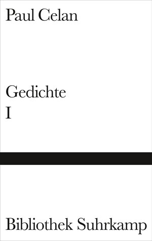 Buchcover Gedichte in zwei Bänden | Paul Celan | EAN 9783518014127 | ISBN 3-518-01412-9 | ISBN 978-3-518-01412-7