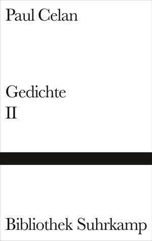 Buchcover Gedichte in zwei Bänden | Paul Celan | EAN 9783518014134 | ISBN 3-518-01413-7 | ISBN 978-3-518-01413-4