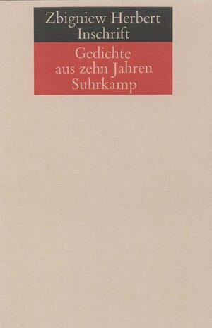 Inschrift: Gedichte aus zehn Jahren. 1956-1966