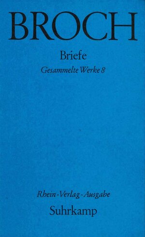Buchcover Briefe | Hermann Broch | EAN 9783518059081 | ISBN 3-518-05908-4 | ISBN 978-3-518-05908-1