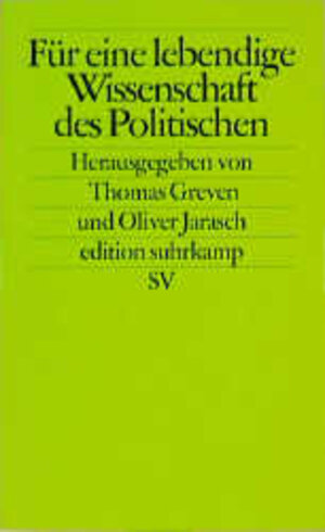 Buchcover Für eine lebendige Wissenschaft des Politischen  | EAN 9783518121290 | ISBN 3-518-12129-4 | ISBN 978-3-518-12129-0