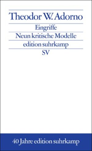 Eingriffe. Neun kritische Modelle