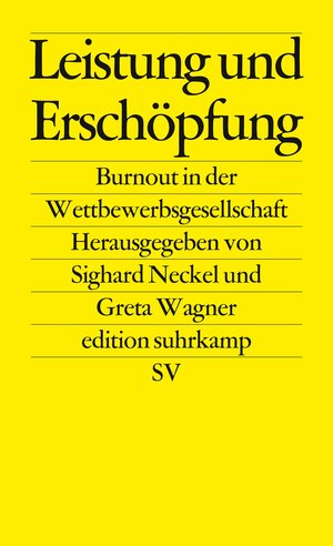 Buchcover Leistung und Erschöpfung  | EAN 9783518126660 | ISBN 3-518-12666-0 | ISBN 978-3-518-12666-0