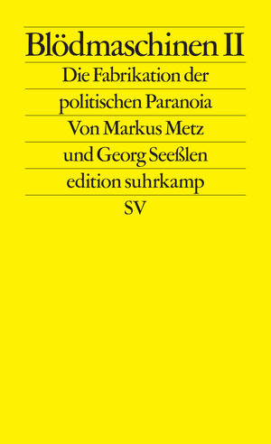 Buchcover Blödmaschinen II | Markus Metz | EAN 9783518128466 | ISBN 3-518-12846-9 | ISBN 978-3-518-12846-6