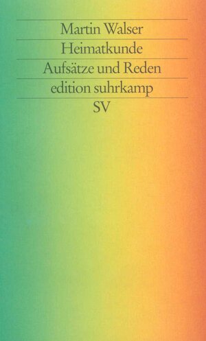 Buchcover Heimatkunde | Martin Walser | EAN 9783518133156 | ISBN 3-518-13315-2 | ISBN 978-3-518-13315-6