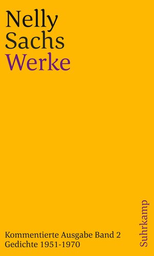 Buchcover Werke. Kommentierte Ausgabe in vier Bänden | Nelly Sachs | EAN 9783518242483 | ISBN 3-518-24248-2 | ISBN 978-3-518-24248-3