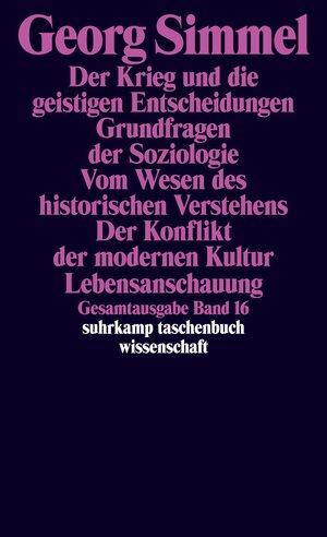 Buchcover Gesamtausgabe in 24 Bänden | Georg Simmel | EAN 9783518284162 | ISBN 3-518-28416-9 | ISBN 978-3-518-28416-2