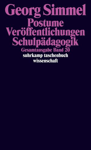 Buchcover Gesamtausgabe in 24 Bänden | Georg Simmel | EAN 9783518284209 | ISBN 3-518-28420-7 | ISBN 978-3-518-28420-9