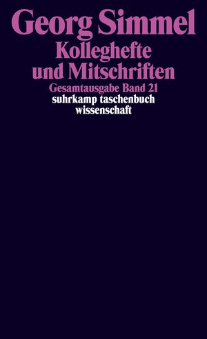 Buchcover Gesamtausgabe in 24 Bänden | Georg Simmel | EAN 9783518284216 | ISBN 3-518-28421-5 | ISBN 978-3-518-28421-6