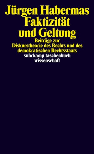 Buchcover Faktizität und Geltung | Jürgen Habermas | EAN 9783518289617 | ISBN 3-518-28961-6 | ISBN 978-3-518-28961-7